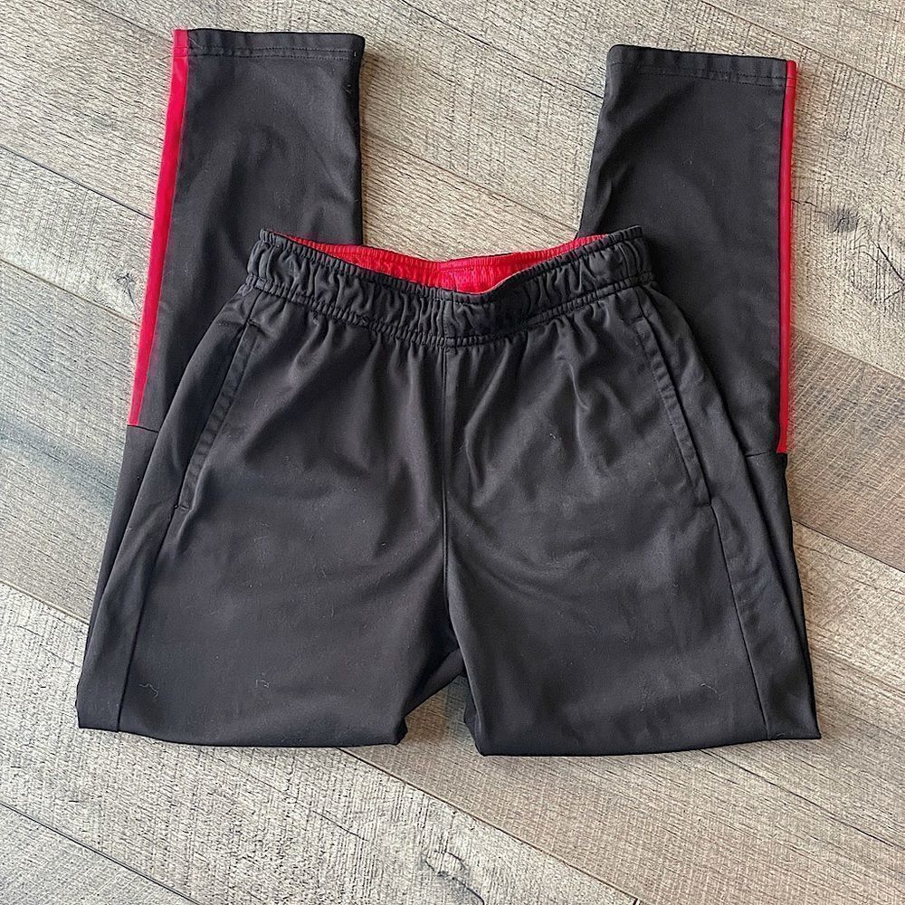Boys Active Black/Red/White Pants. Size Large.
